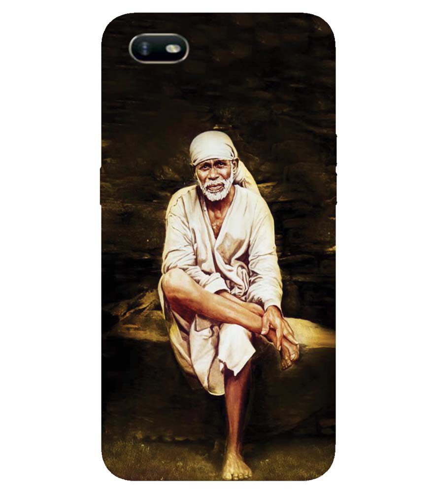 D1542-Sai Baba Sitting On Stone Back Cover for Oppo A1k