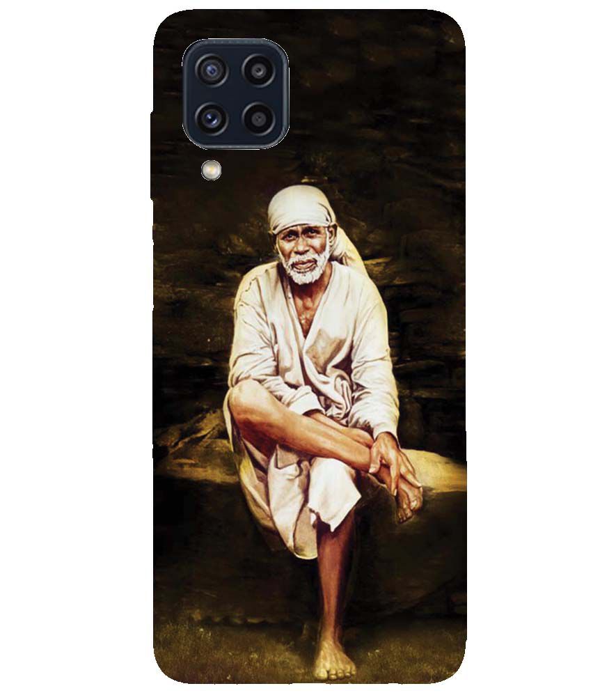 D1542-Sai Baba Sitting On Stone Back Cover for Samsung Galaxy M32 Prime