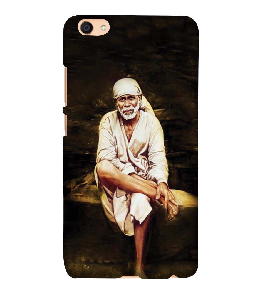 D1542-Sai Baba Sitting On Stone Back Cover for vivo Y55s