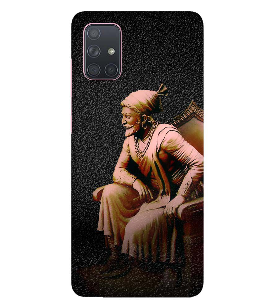 D1601-Chatrapati Shivaji On His Throne Back Cover for Samsung Galaxy A71