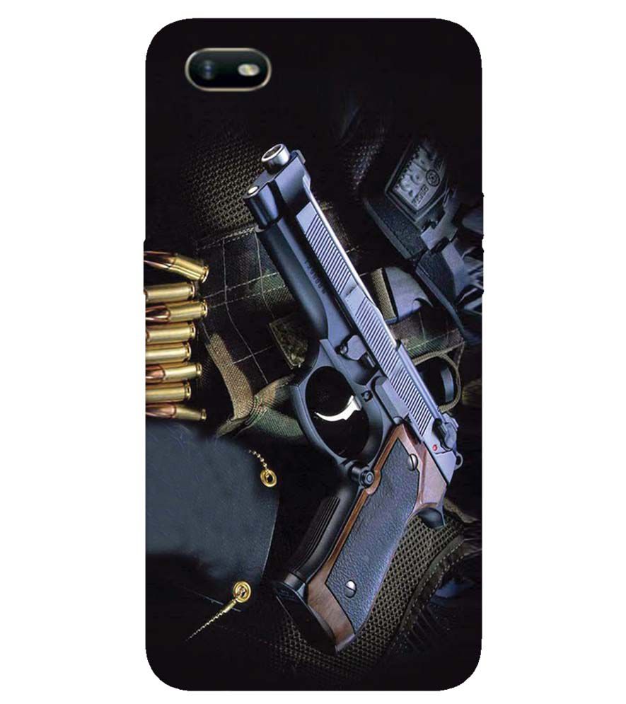 D1624-Guns And Bullets Back Cover for Oppo A1k
