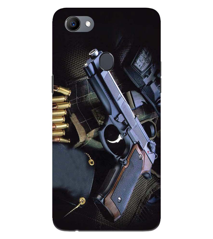 D1624-Guns And Bullets Back Cover for Oppo F5 Plus