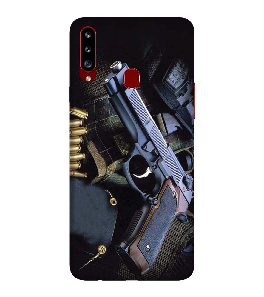 D1624-Guns And Bullets Back Cover for Samsung Galaxy A20s