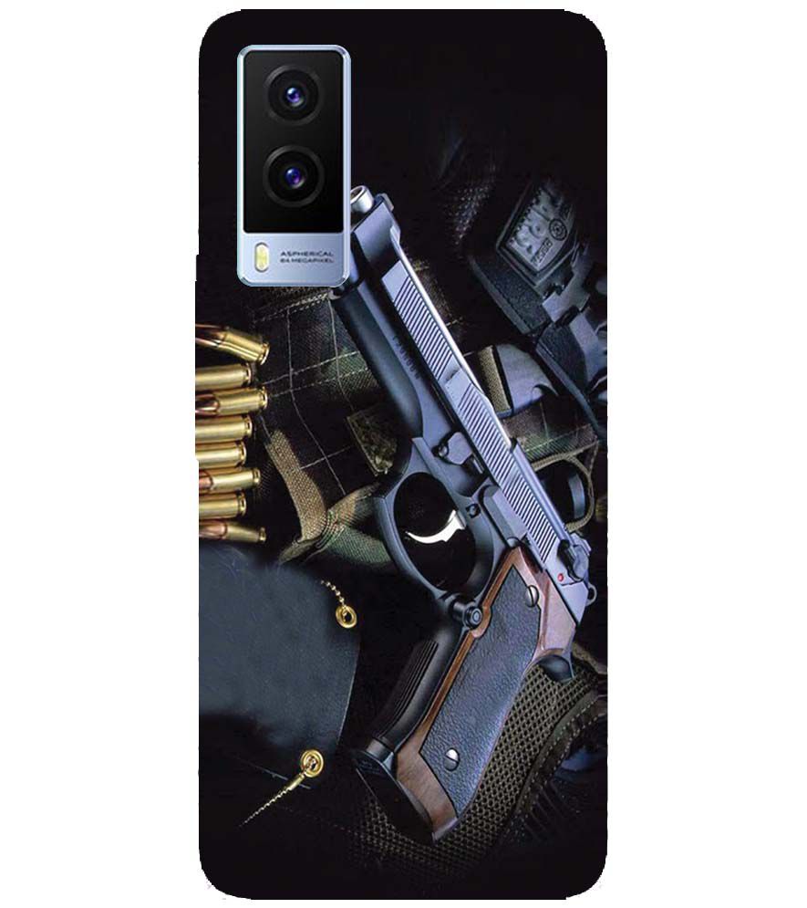 D1624-Guns And Bullets Back Cover for Vivo V21e 5G