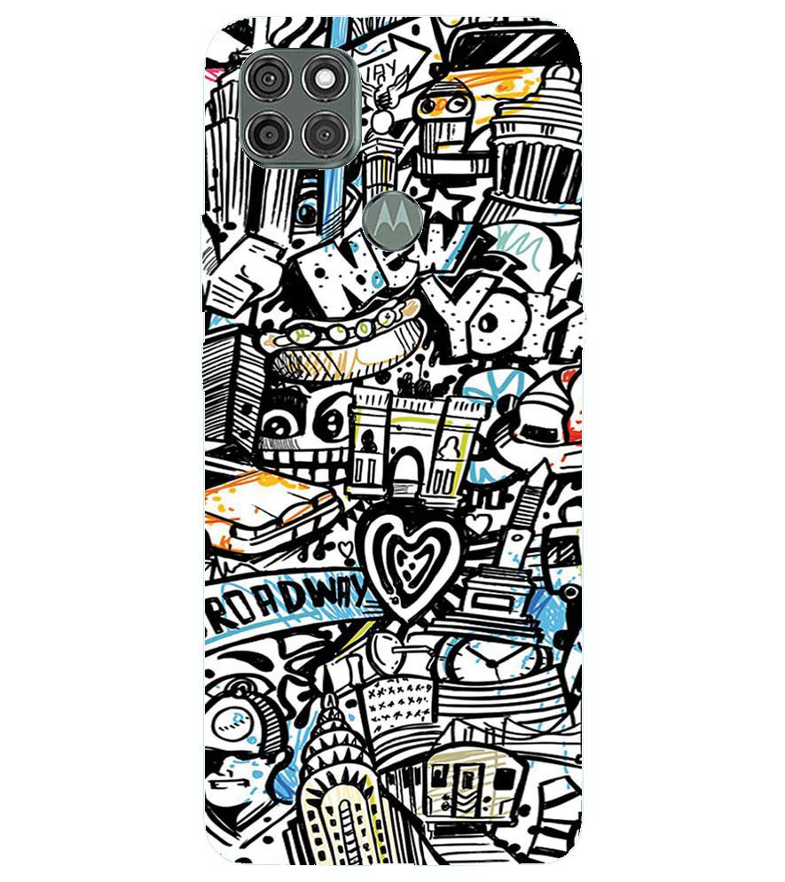 D2074-Cool Graffiti Back Cover for Motorola Moto G9 Power