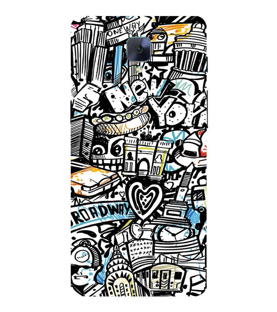 D2074-Cool Graffiti Back Cover for OnePlus 3 and OnePlus 3T