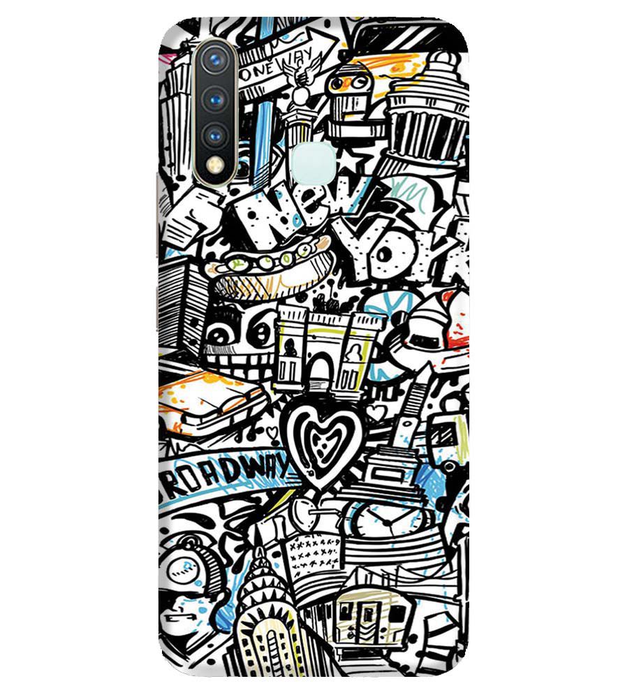 D2074-Cool Graffiti Back Cover for Vivo U20