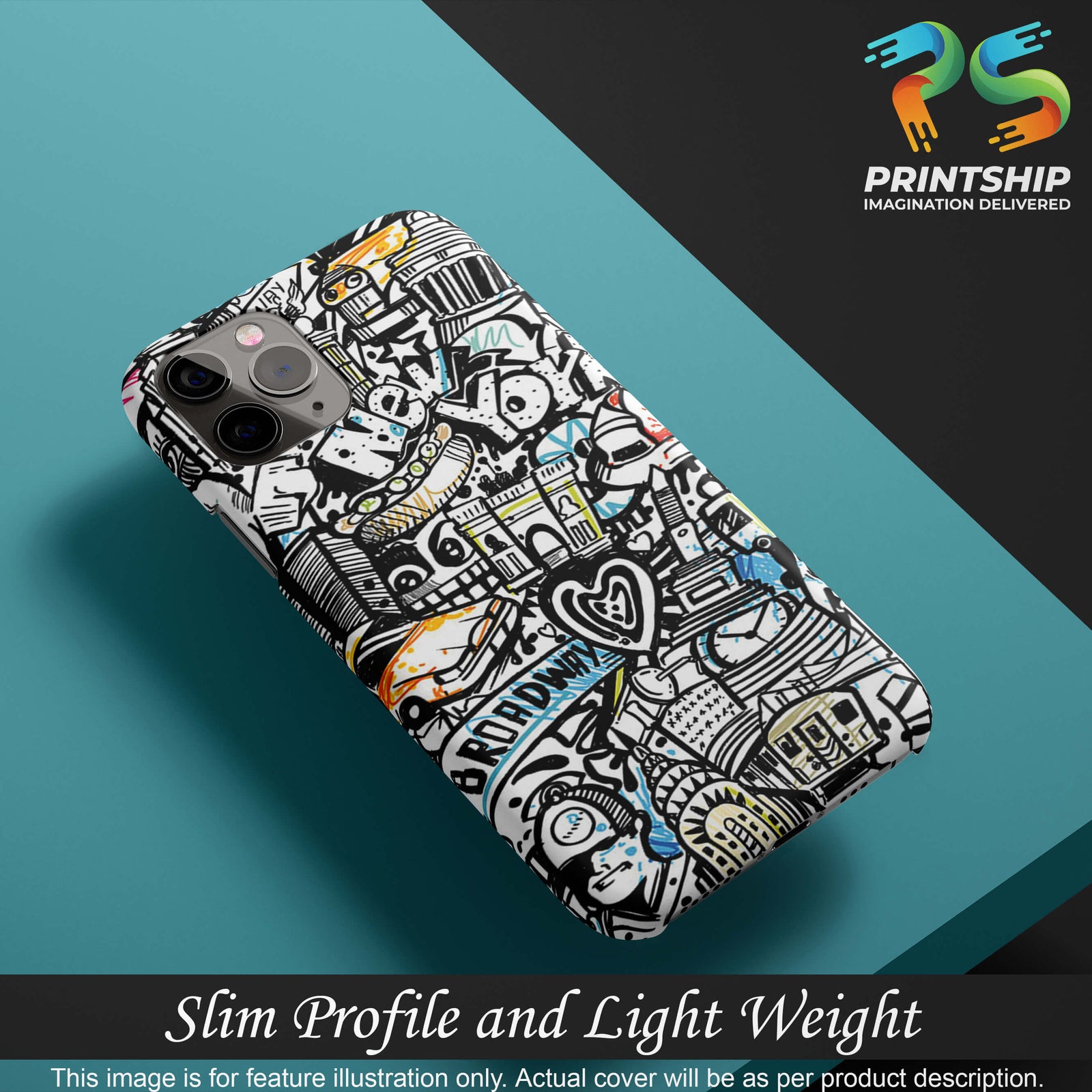 D2074-Cool Graffiti Back Cover for Nokia 7.1-Image4