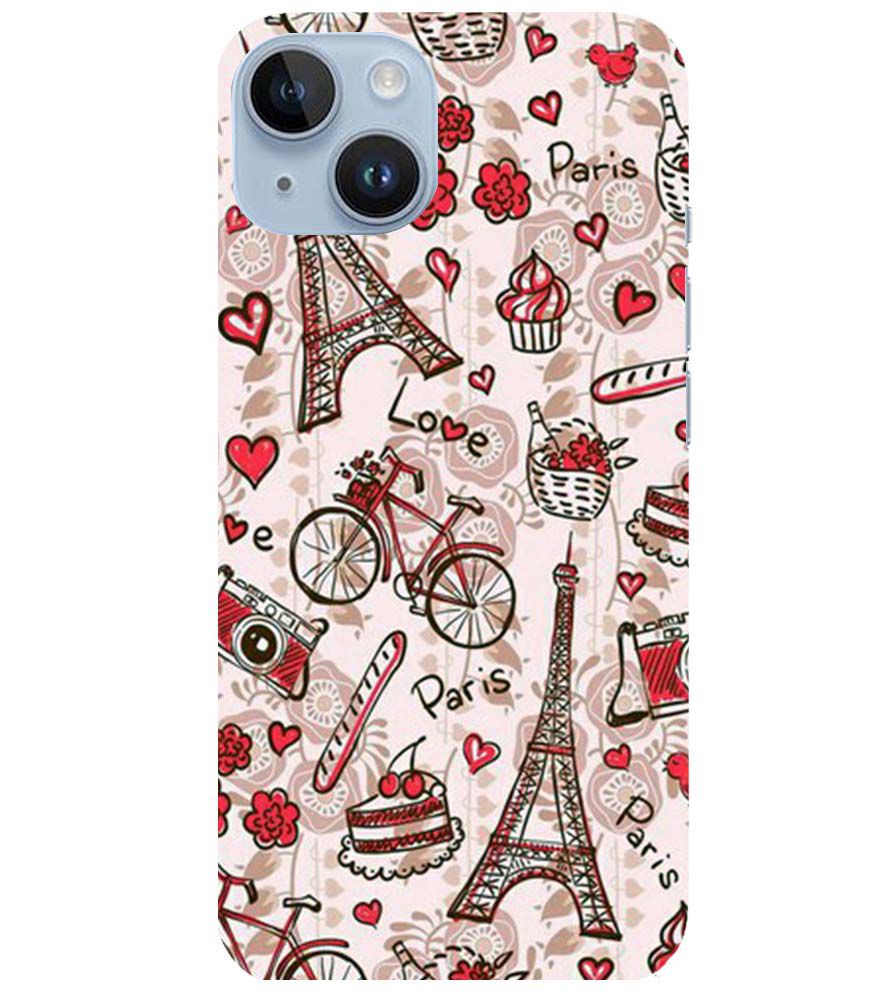 D2109-Love In Paris Back Cover for Apple iPhone 14
