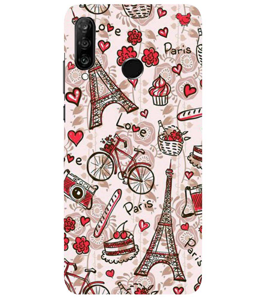 D2109-Love In Paris Back Cover for Huawei nova 4e