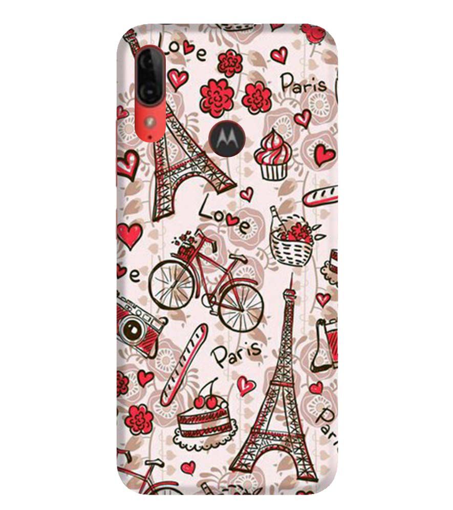 D2109-Love In Paris Back Cover for Motorola Moto E6s