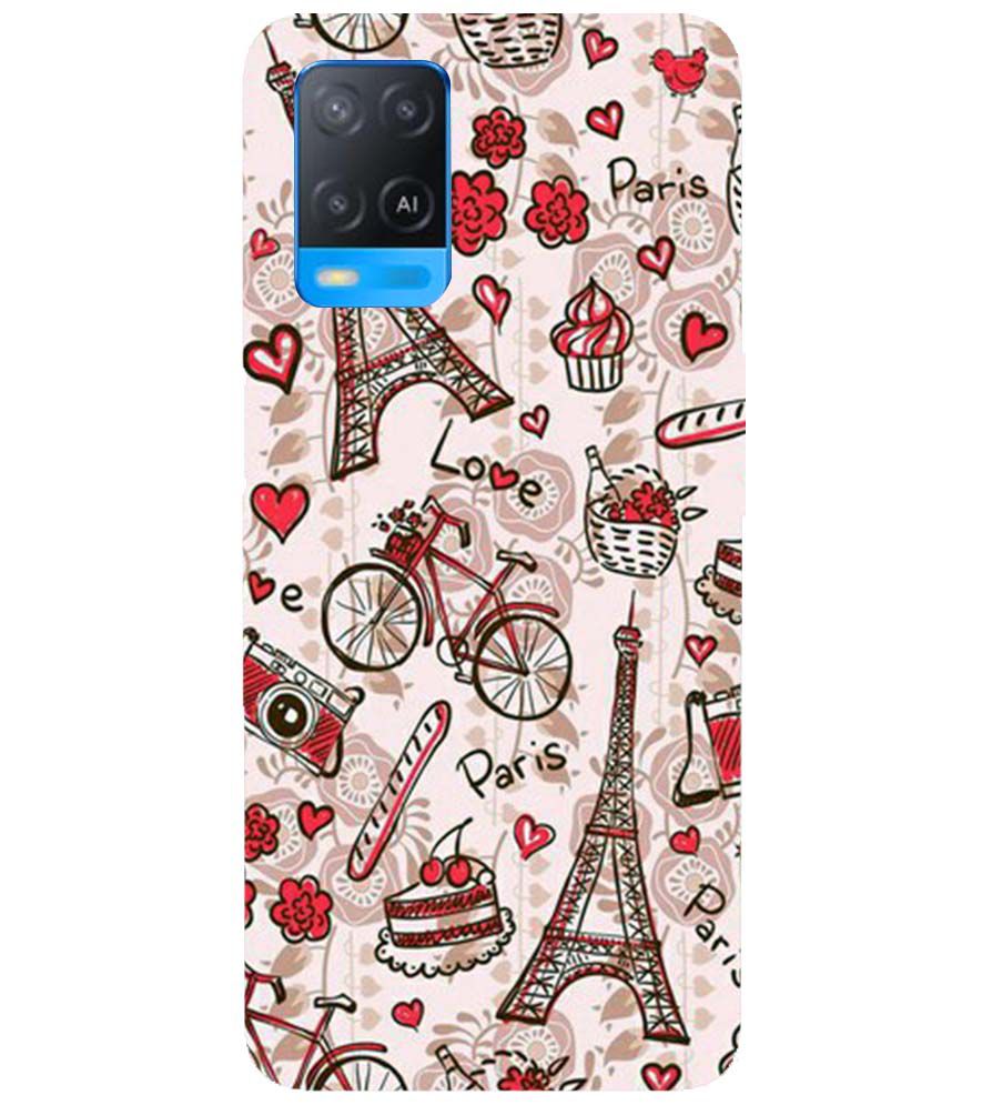 D2109-Love In Paris Back Cover for Oppo A54