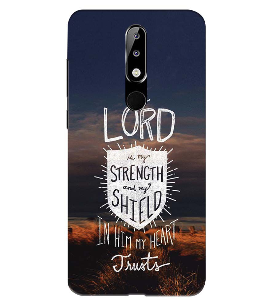 D2206-In Lord My Heart Trusts Back Cover for Nokia 5.1 Plus (Nokia X5)