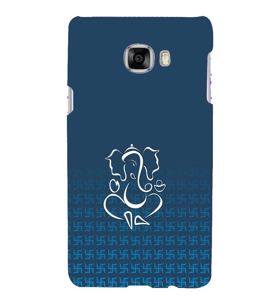 H0056-Swastik and Ganesha Back Cover for Samsung Galaxy C7 Pro