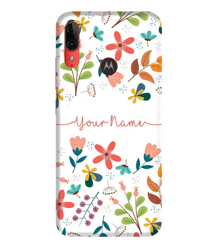IK5002-Flower with Name Back Cover for Motorola Moto E6s