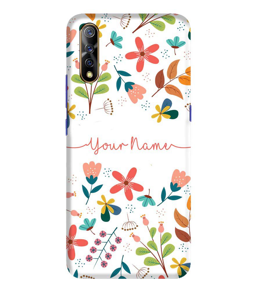 IK5002-Flower with Name Back Cover for Vivo S1