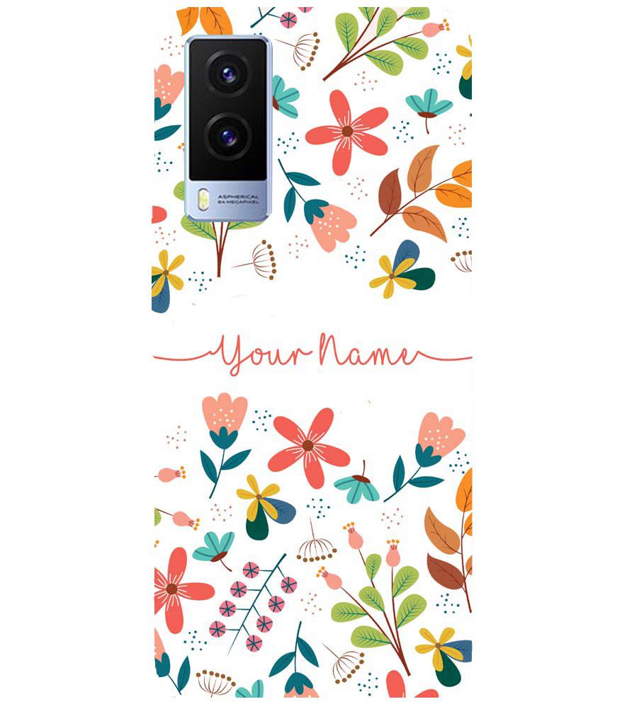 IK5002-Flower with Name Back Cover for Vivo V21e 5G
