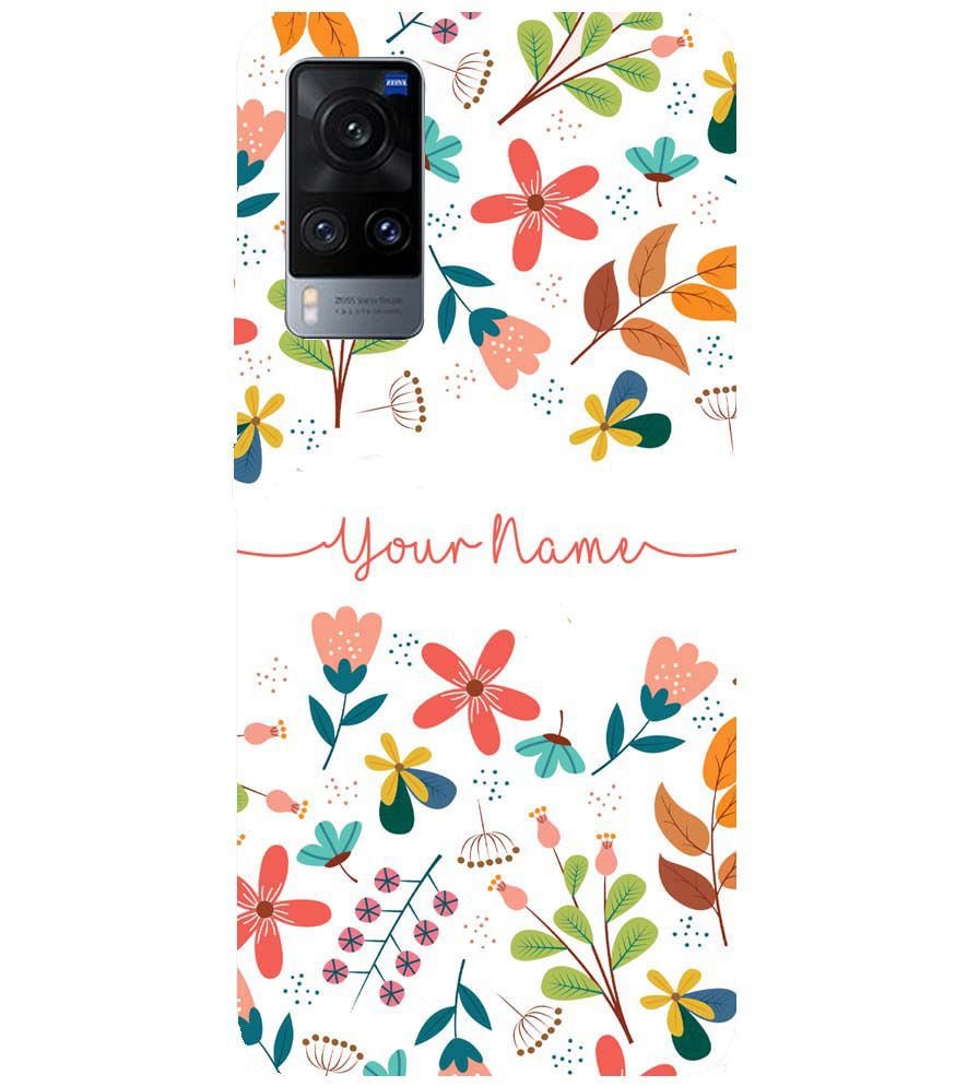 IK5002-Flower with Name Back Cover for vivo X60