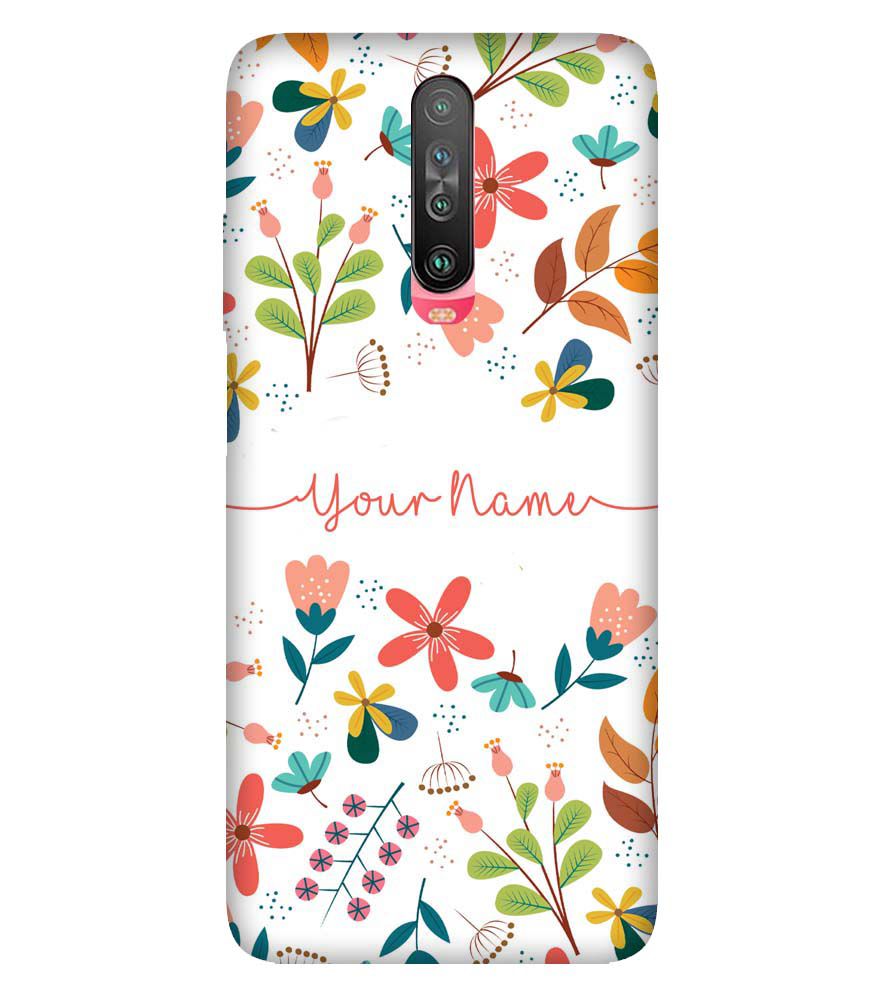 IK5002-Flower with Name Back Cover for Xiaomi Redmi K30