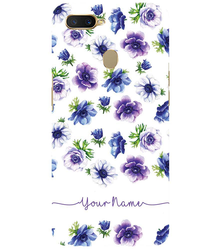 IK5005-Purple Flowers with Name Back Cover for Oppo A11K