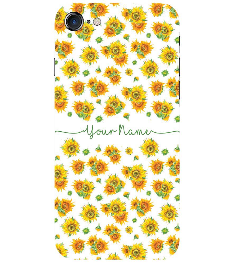 IK5006-Yellow Flowers with Name Back Cover for Apple iPhone 7