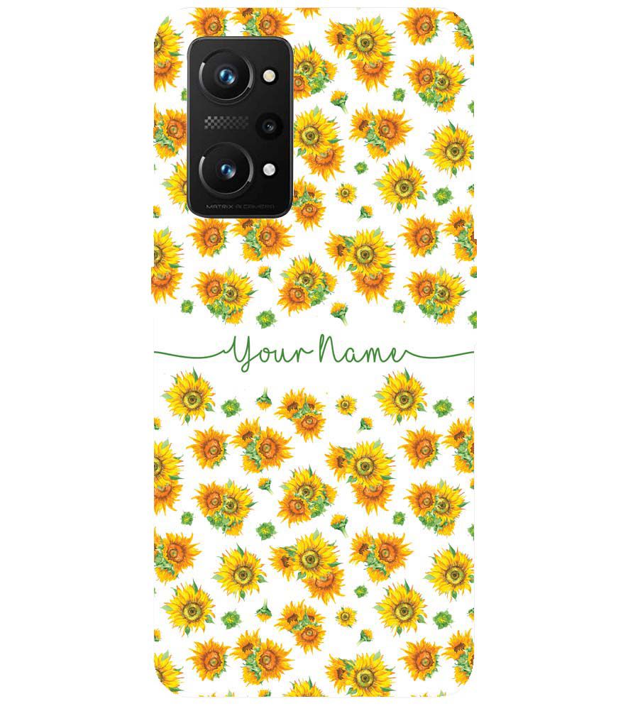 IK5006-Yellow Flowers with Name Back Cover for Realme X7 Max 5G