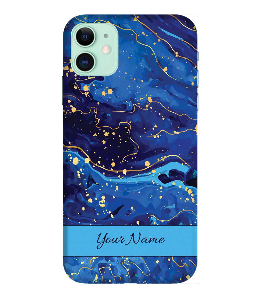 IK5007-Galaxy Blue with Name Back Cover for Apple iPhone 11
