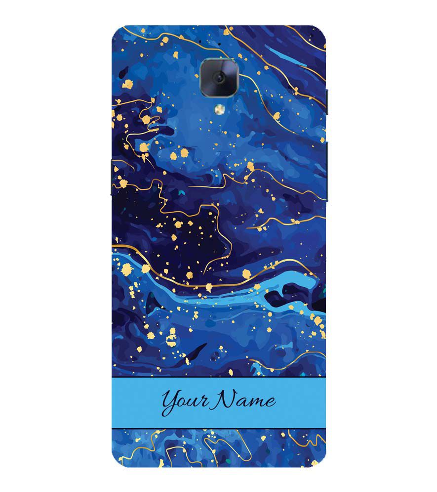 IK5007-Galaxy Blue with Name Back Cover for OnePlus 3 and OnePlus 3T