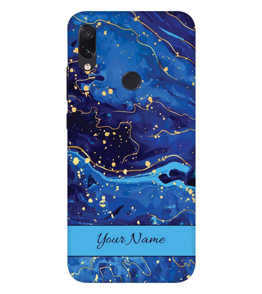 IK5007-Galaxy Blue with Name Back Cover for Xiaomi Redmi Note 7