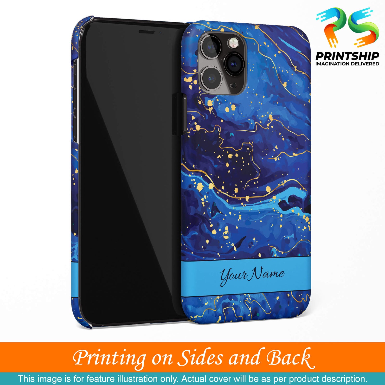 IK5007-Galaxy Blue with Name Back Cover for Samsung Galaxy A03 Core-Image3