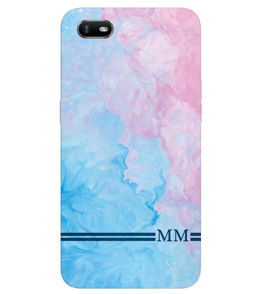 IK5008-Classic Marble with Initials Back Cover for Oppo A1k