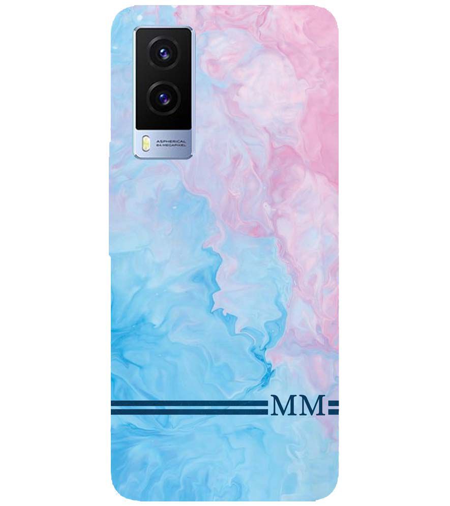 IK5008-Classic Marble with Initials Back Cover for Vivo V21e 5G