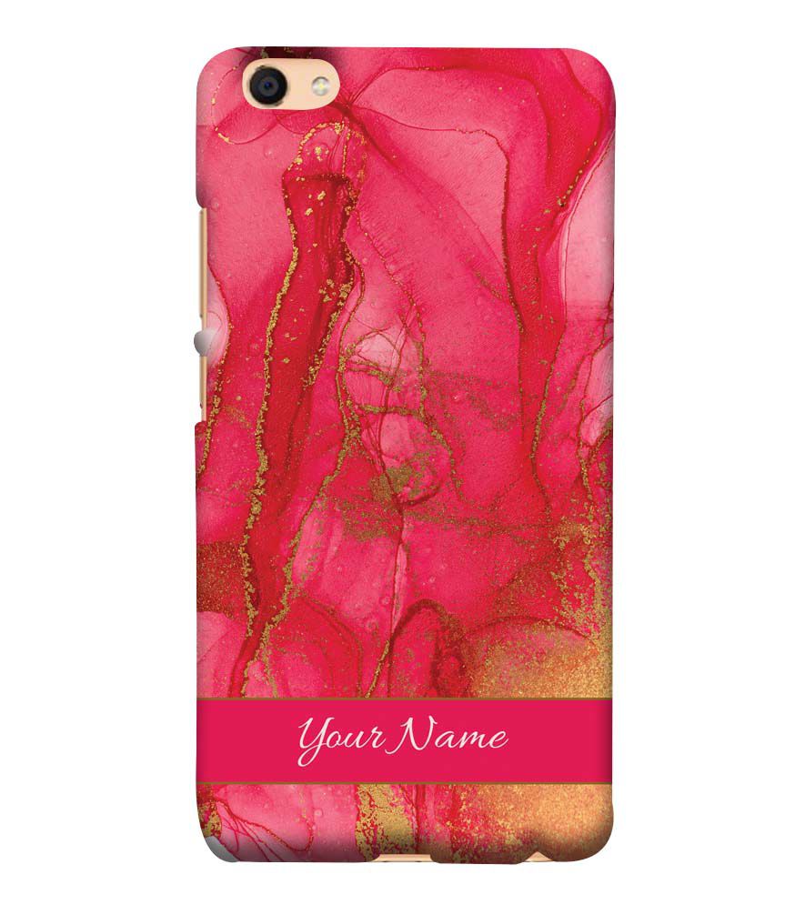 IK5010-Hot Pink Marble with Name Back Cover for vivo Y55s