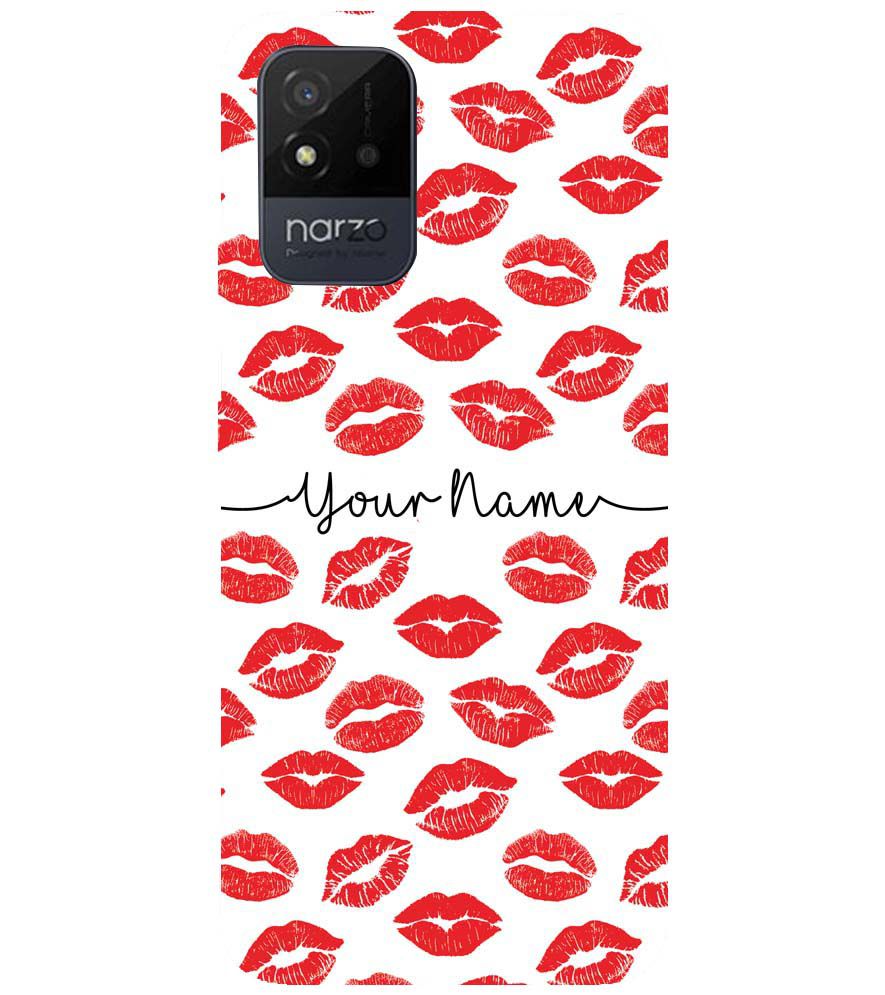 IK5015-Girly Lipstics with Name Back Cover for Realme Narzo 50i