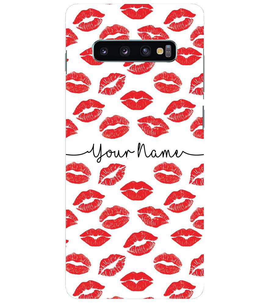 IK5015-Girly Lipstics with Name Back Cover for Samsung Galaxy S10+ (Plus with 6.4 Inch Screen)