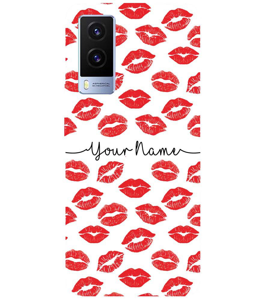 IK5015-Girly Lipstics with Name Back Cover for Vivo V21e 5G