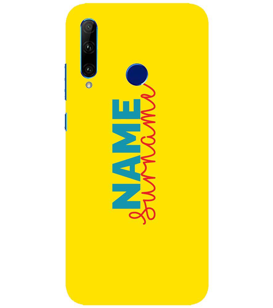 IK5016-Yellow Name and Surname Back Cover for Huawei Honor 10i