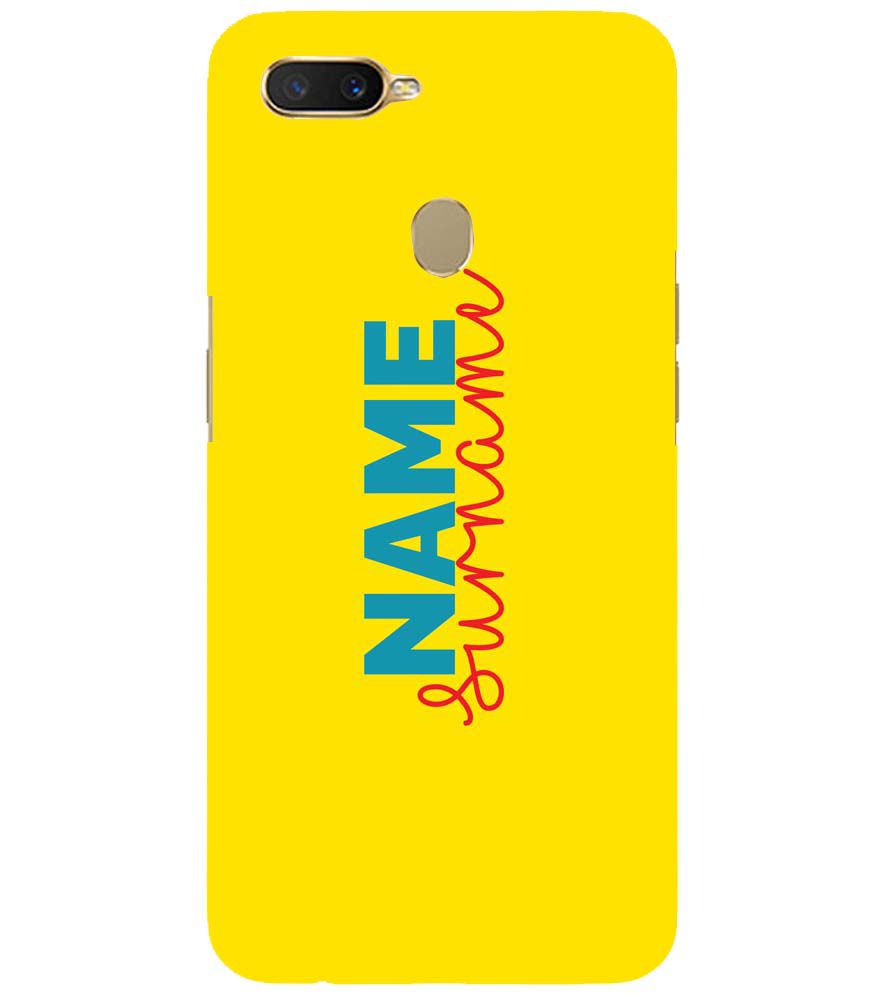 IK5016-Yellow Name and Surname Back Cover for Oppo A11K