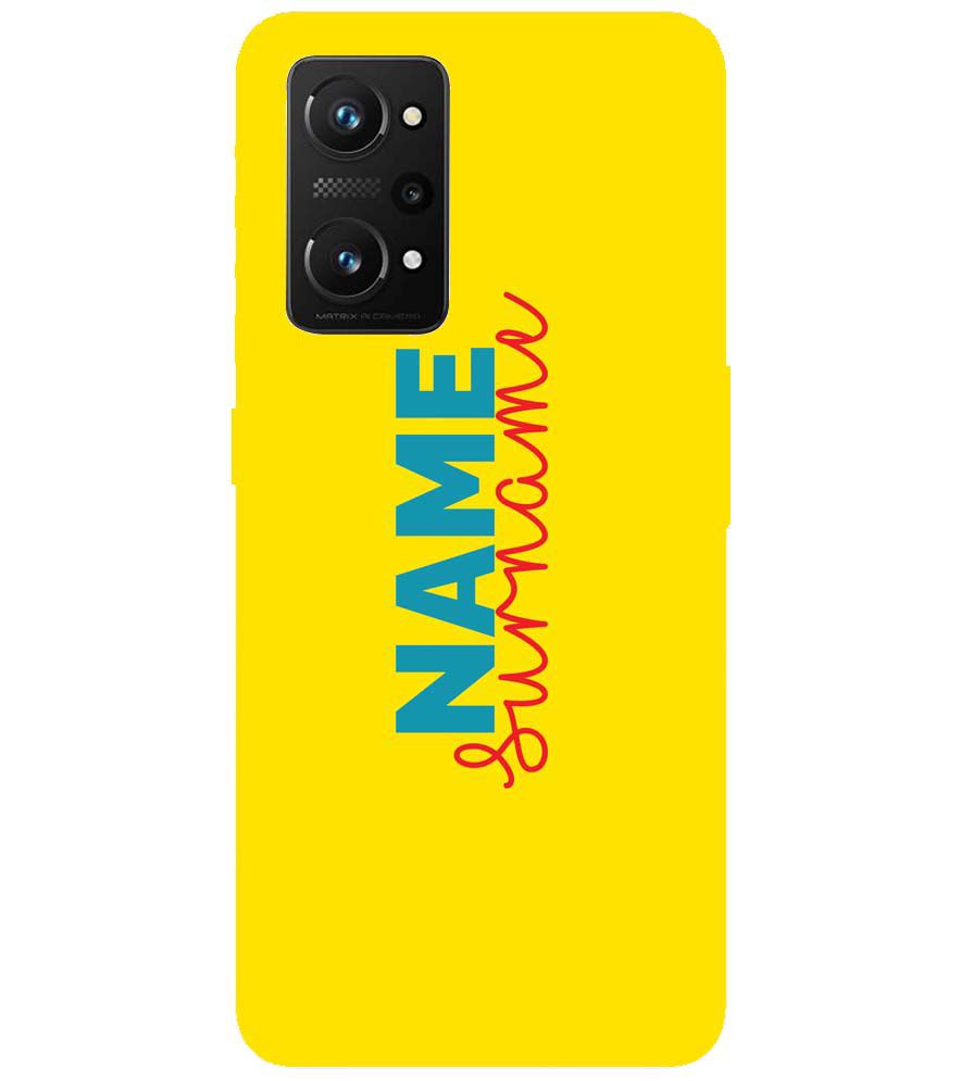 IK5016-Yellow Name and Surname Back Cover for Realme X7 Max 5G