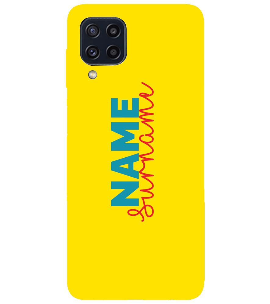 IK5016-Yellow Name and Surname Back Cover for Samsung Galaxy M32 Prime