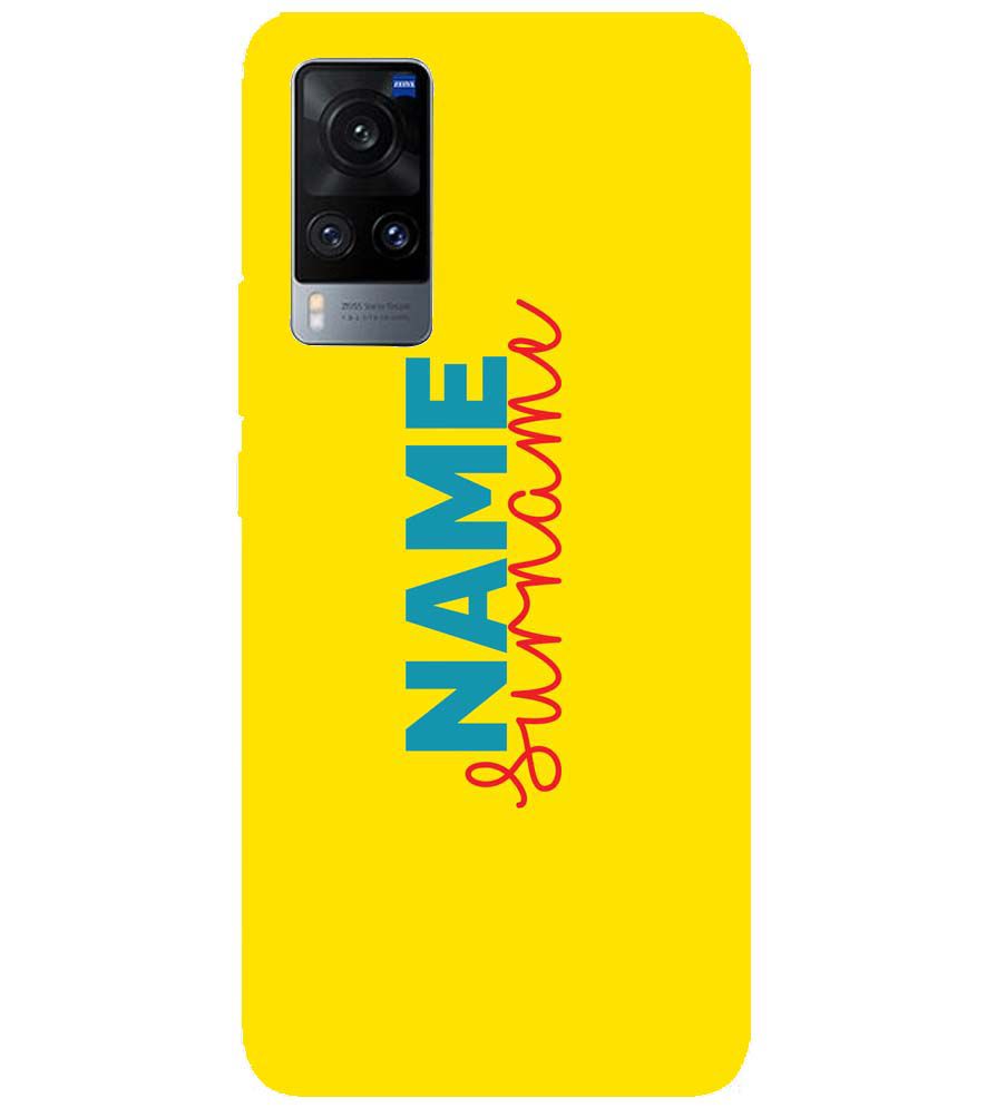 IK5016-Yellow Name and Surname Back Cover for vivo X60