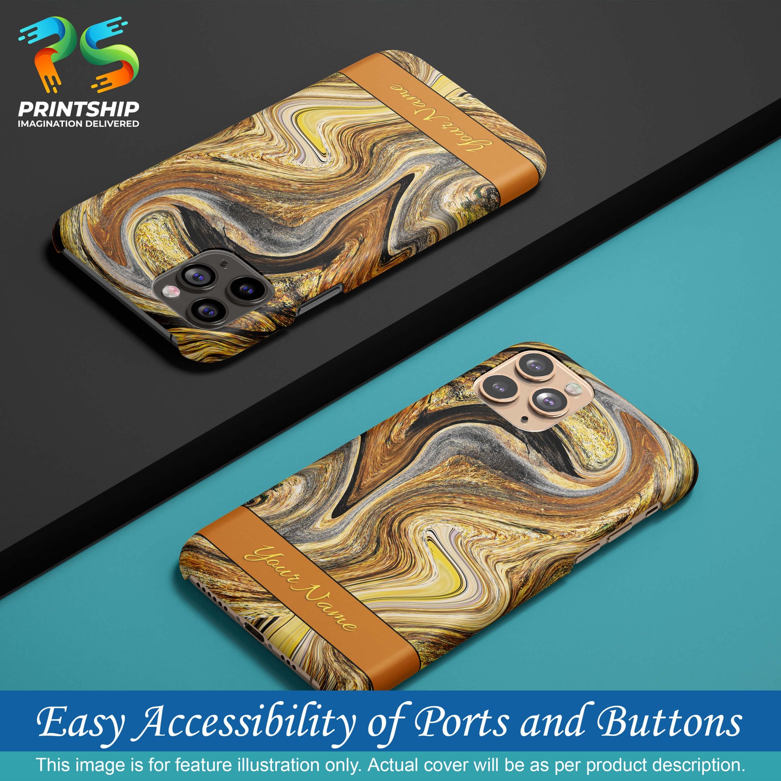 IK5018-Modern Art Name Back Cover for vivo Y55s-Image5