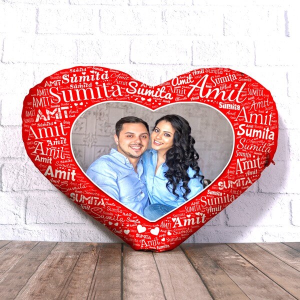 Heart Shape Name Mosaic Cushion - product image 3