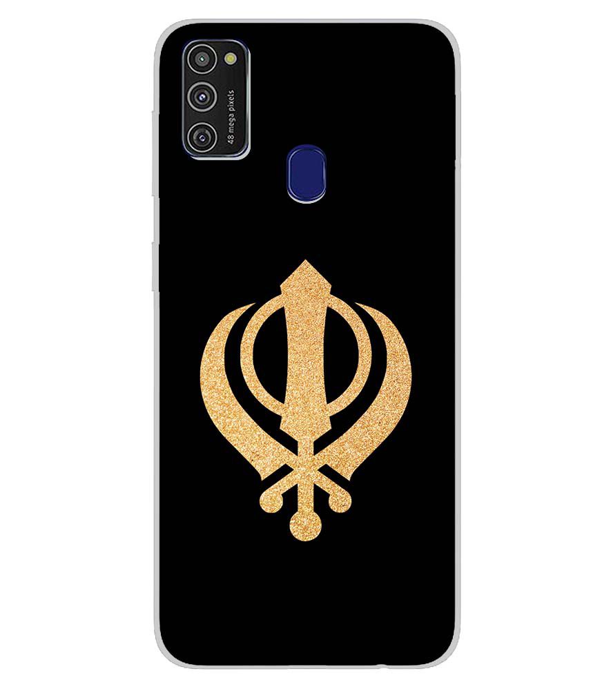 PS1300-Khanda Sahib Back Cover for Samsung Galaxy M21