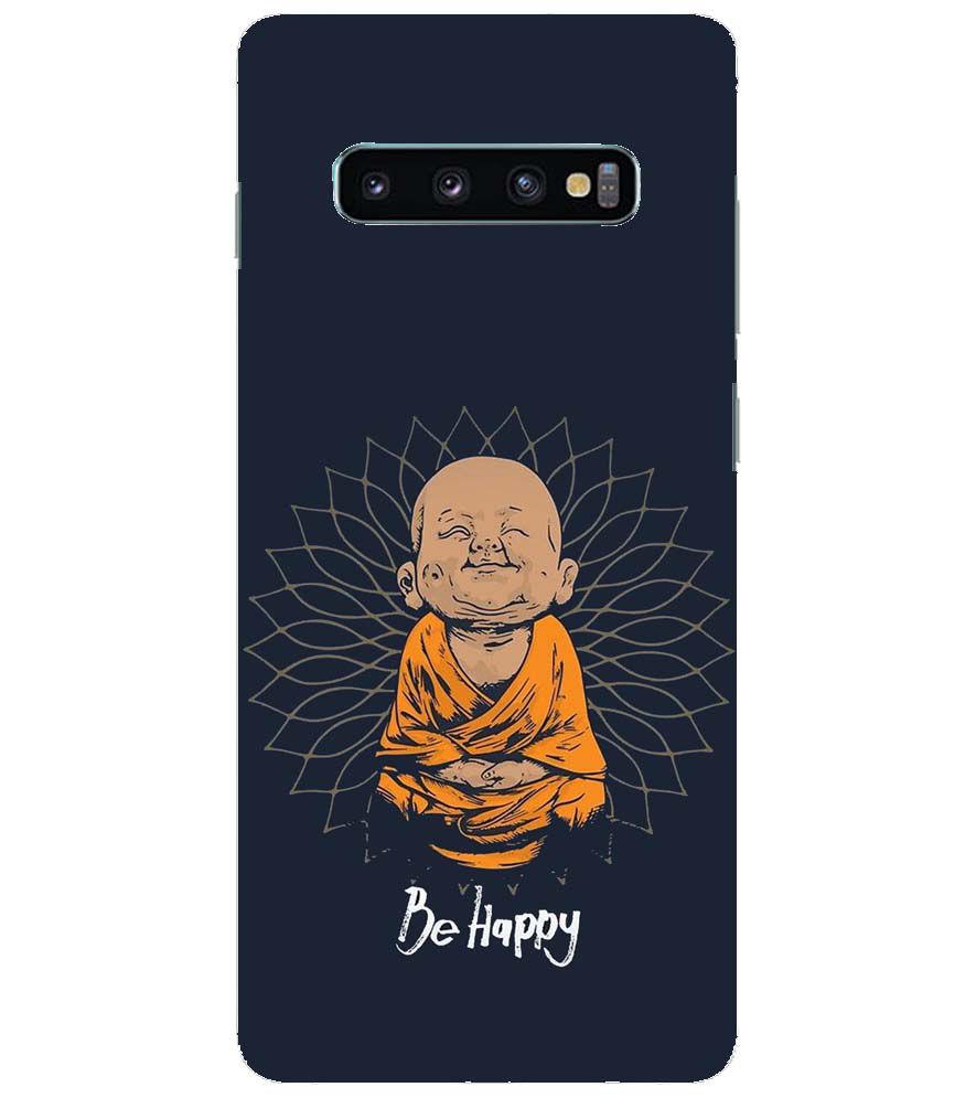PS1302-Be Happy Back Cover for Samsung Galaxy S10+ (Plus with 6.4 Inch Screen)