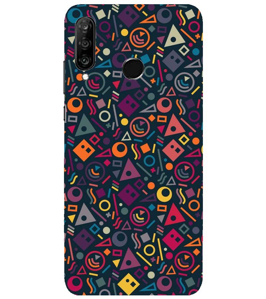 PS1304-Abstract Pattern Back Cover for Huawei nova 4e