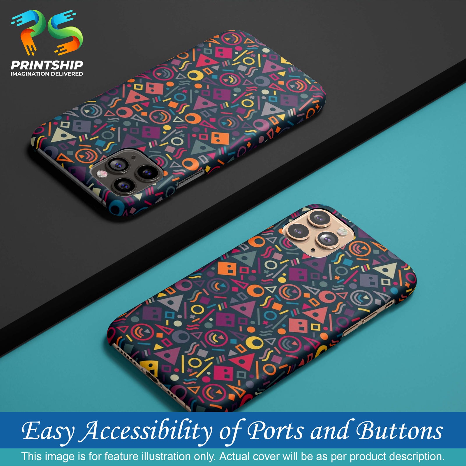 PS1304-Abstract Pattern Back Cover for Oppo F15-Image5