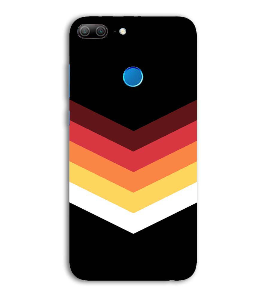 PS1306-Red Black Premium Back Cover for Honor 9 Lite