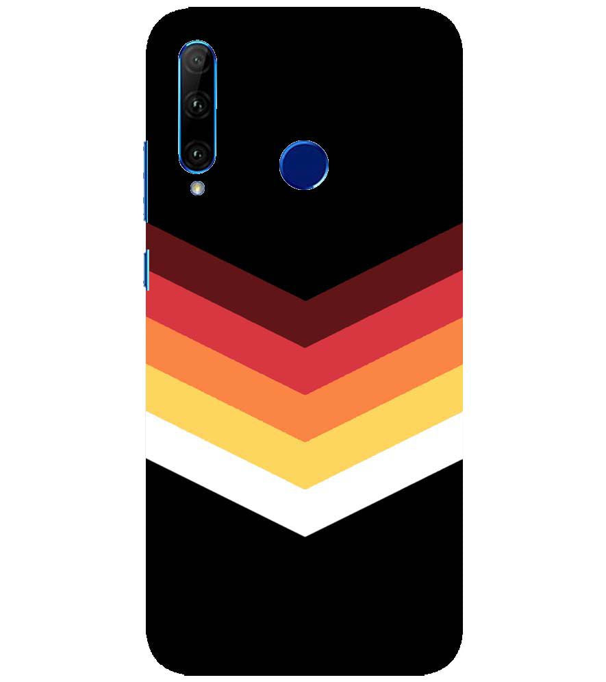 PS1306-Red Black Premium Back Cover for Huawei Honor 10i