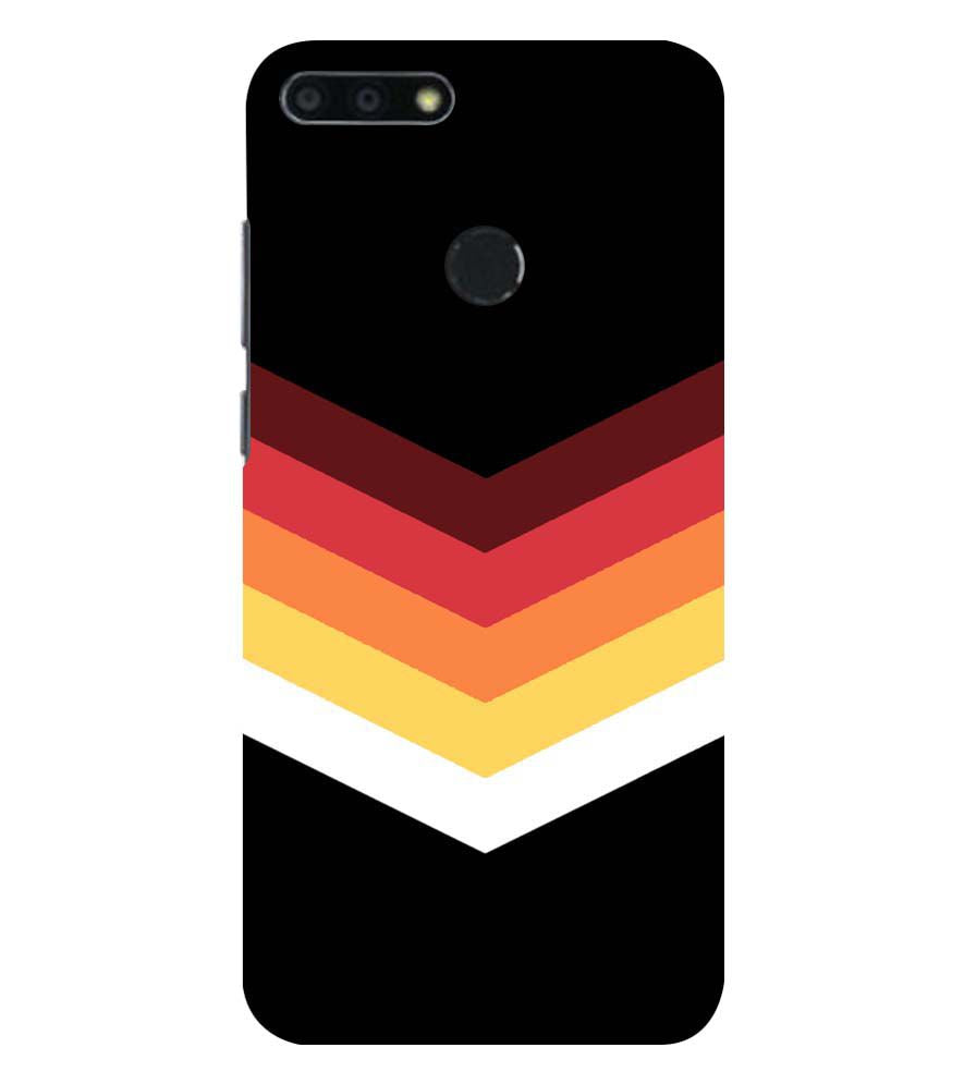 PS1306-Red Black Premium Back Cover for Huawei Honor 7A